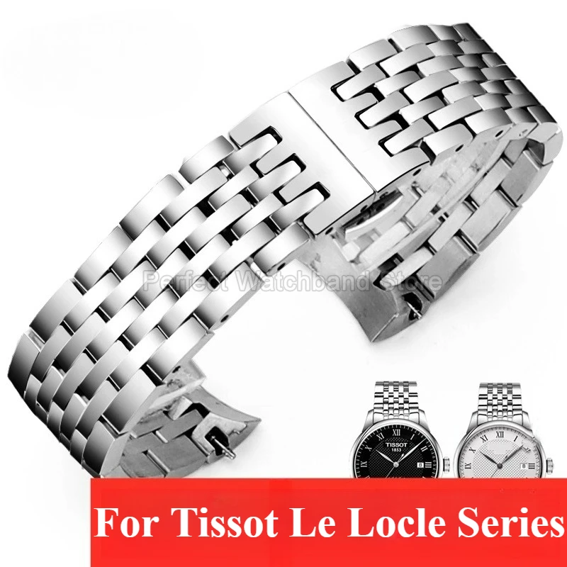مكافحة الصدأ أنيق فراشة مشبك 316L الصلب سوار ساعة ل تيسو لو لوكل T099207 T006407A T006408A T006407B 19 مللي متر حزام