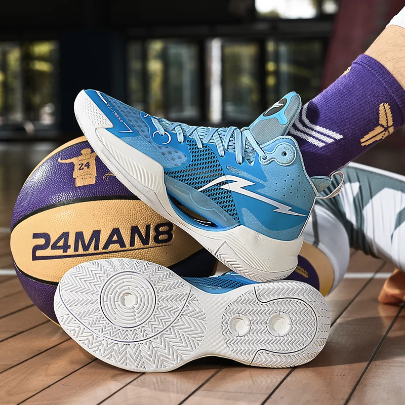 QQ-A25 UltraLight High Quality Mens Basketball Sneakers Training Sports Shoes Breathable Cushion High-top Basketball Shoes 36-46