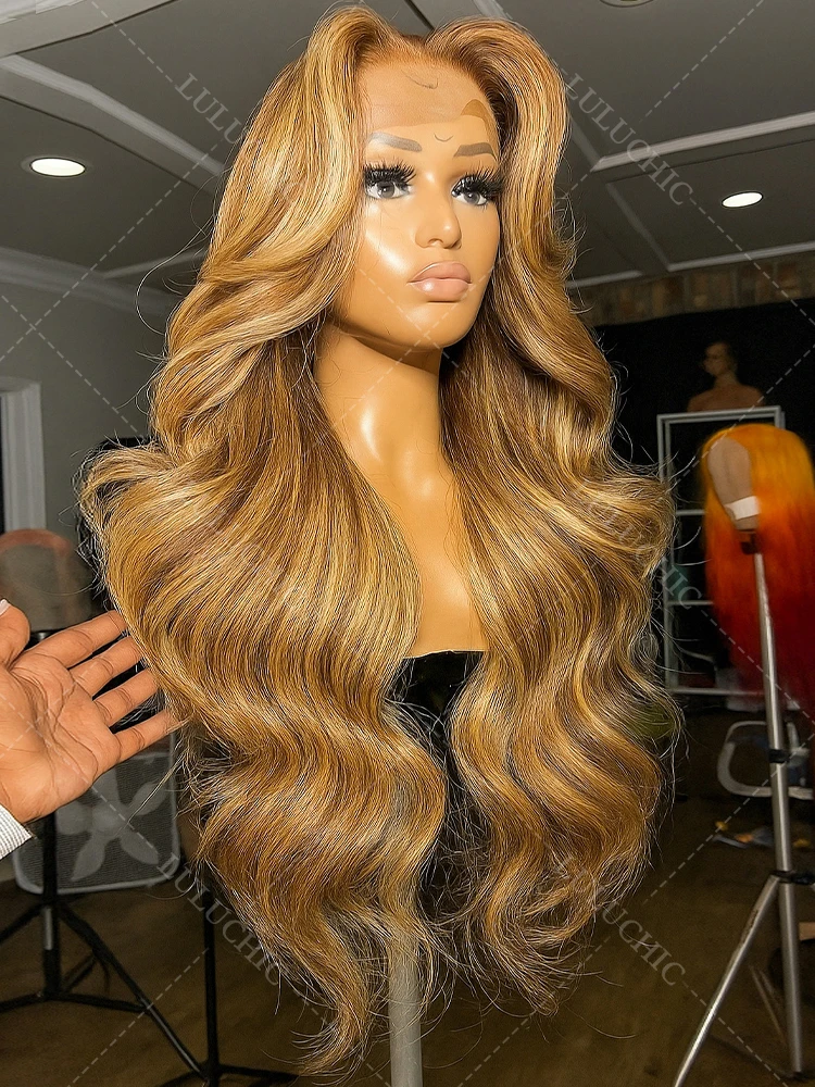 

Обновленный блондинка, объемная волна, кружевной передний парик из натуральных волос, вьетнамский девственный парик 13X4 HD, кружевной фронтальный парик из человеческих волос, парик 4/27