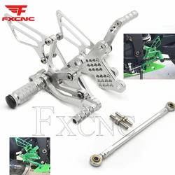 For KAWASAKI Ninja ZX6R ZX636 2009-2020 Motorcycle Footrest Rearset Adjustable Aluminum Footpeg Rear Set Footrest Foot Peg