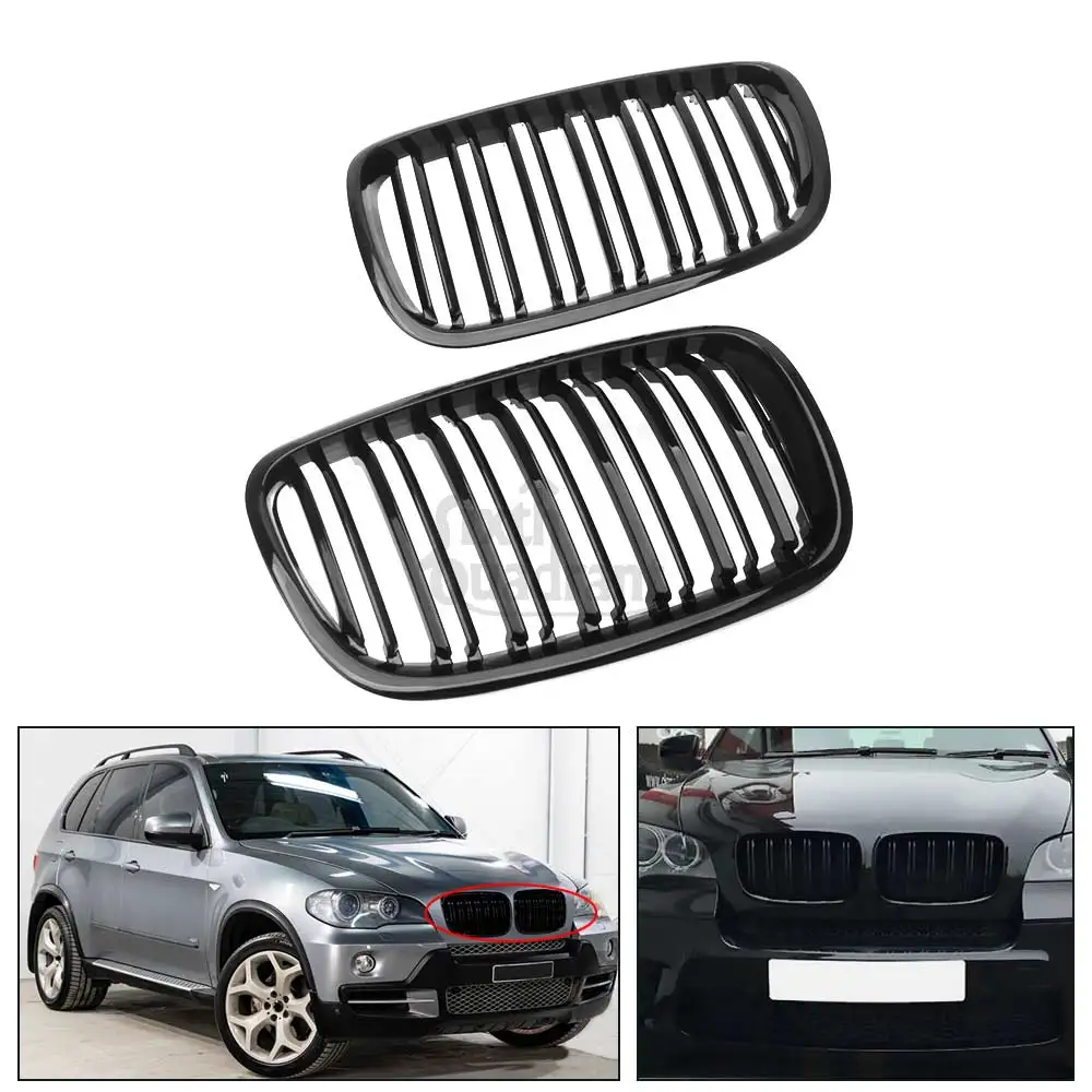 

Car Part Grille Front Kidney Grill Double Line ABS Plastic For 2008-14 BMW X6 E71 50i xDrive/35i xDrive/50iA xDrive/35iA xDrive