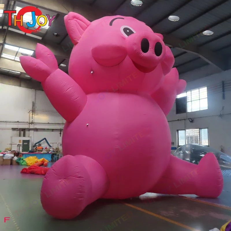 Modelo Inflável Gigante Porco Rosa, Cartoon Publicidade Infláveis, 8m, 26ft