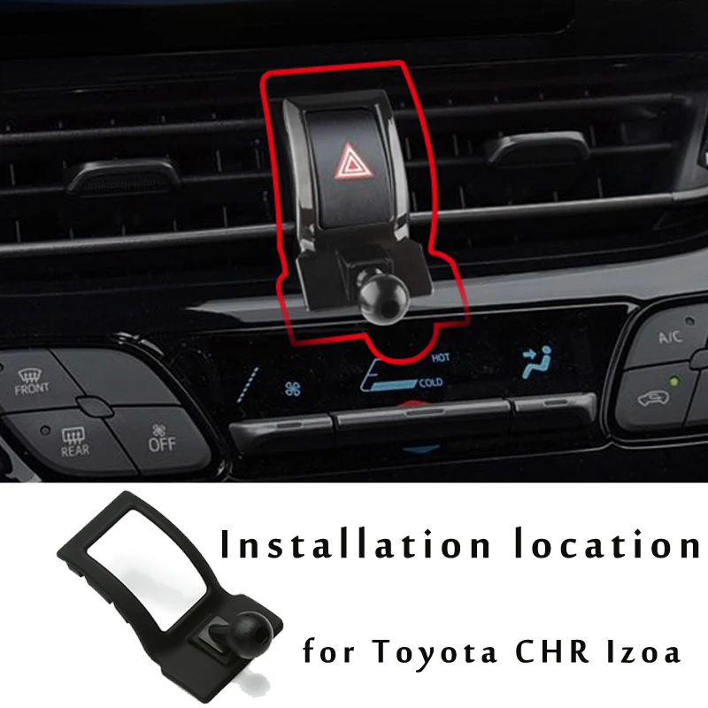 Car Phone Holder For Toyota C-HR CHR Izoa 2021 2022 Car Styling Bracket GPS Stand Rotatable Support Mobile Accessories