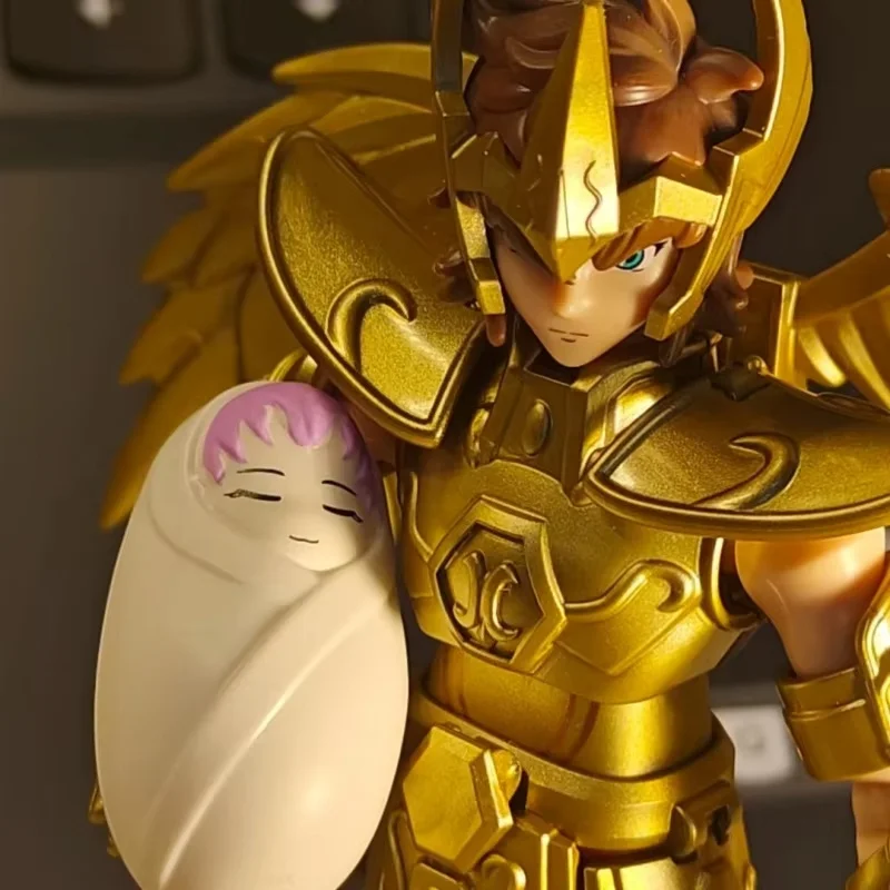 

Новая оригинальная фигурка Blokees Gold Saint Champion Saori Kido Seiya Mu Aiolia, сборная фигурка, декор для стола, игрушки, подарки на день рождения