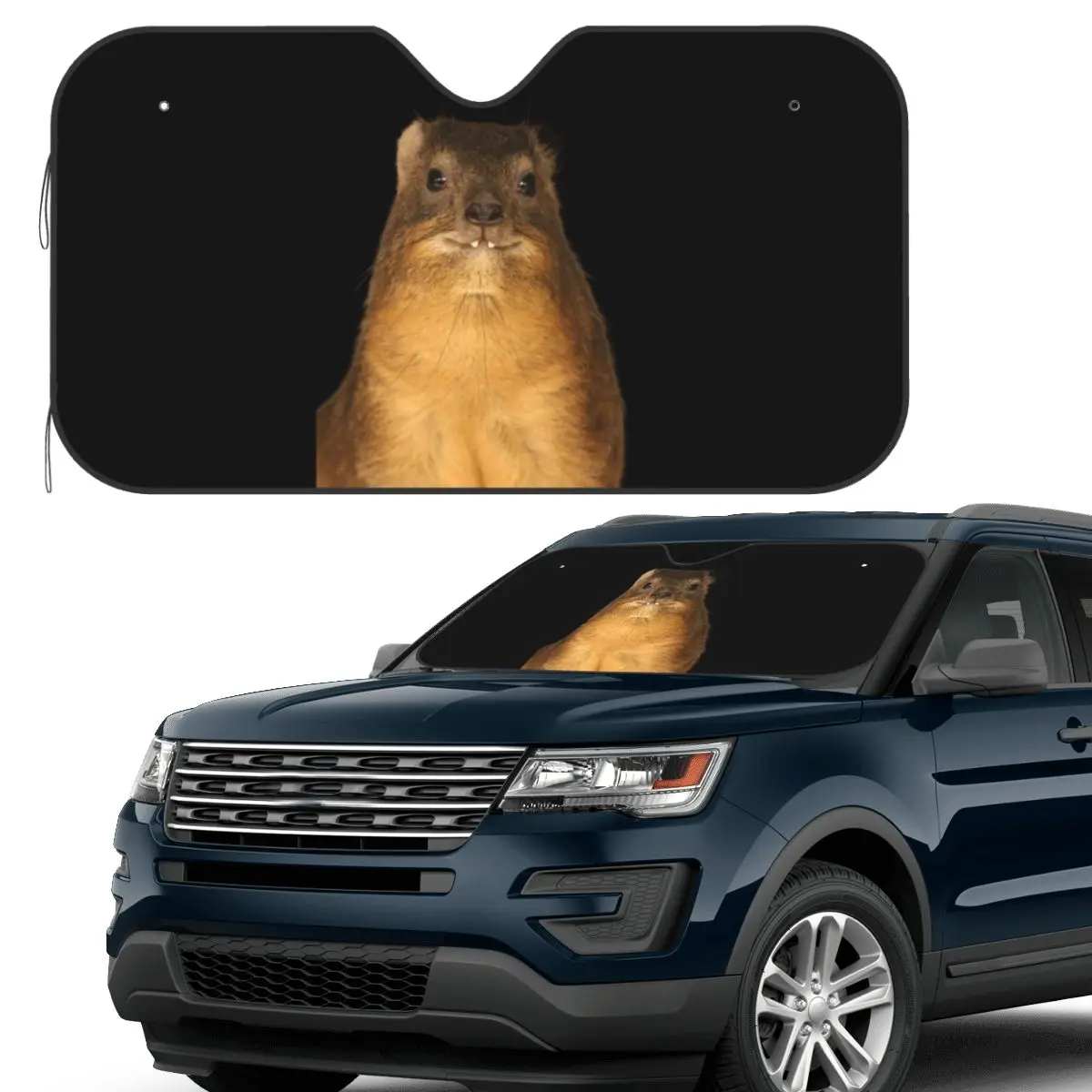 

Rock Hyrax Photo Dassie Vampire Potato Sunshade Windscreen Car Front Windshield Window Sun Visor Accessories Covers