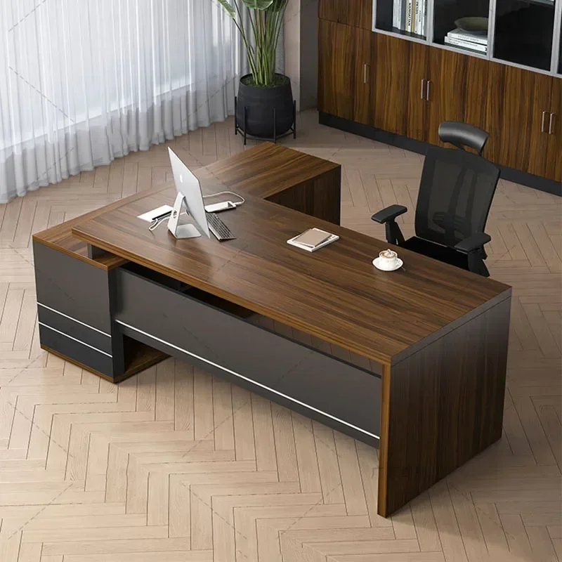 Boss Computer table simple modern Luxury Reading Table Study Office Desk manmade board Escritorios De Oficina Office Furniture