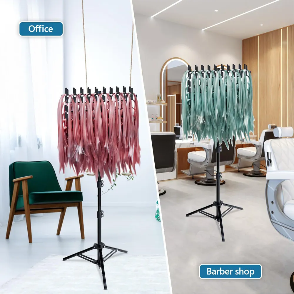 Floor - Mounted Telescopic Braiding Stand Dreadlocks Hair Weaving Display Stand Wig Braiding Tool