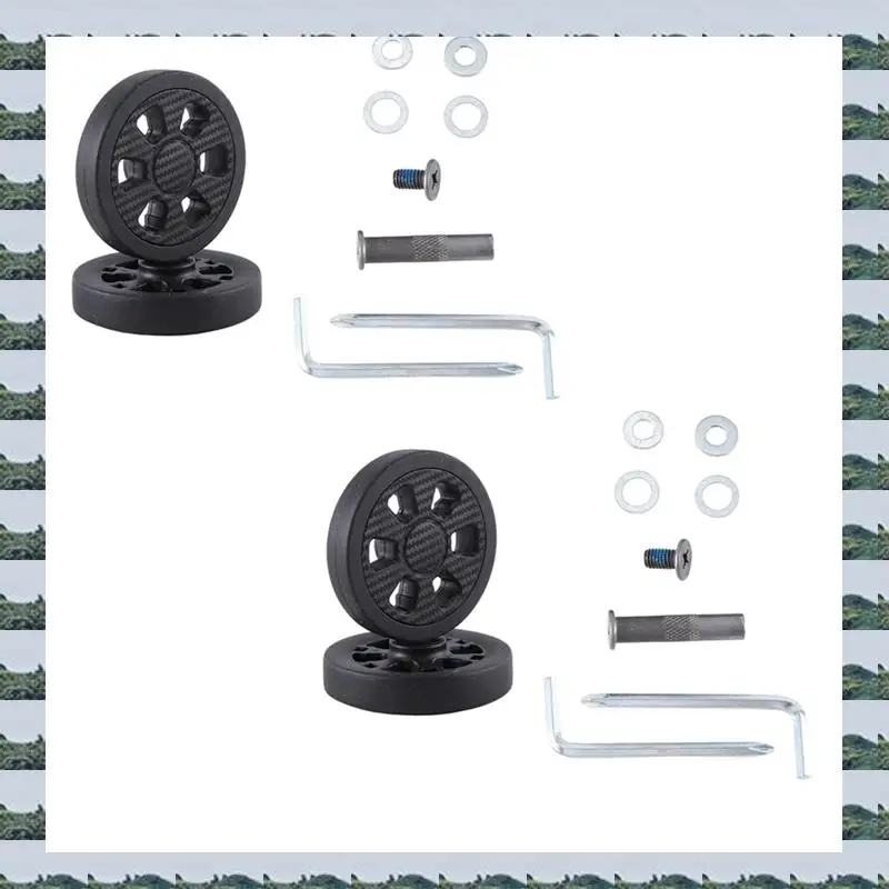 

ABQR 2 Set 60X11mm Luggage Wheel Replacement Wear Resistant PU Caster Suitcase Wheel Luggage Wheel 8Mm Double Wheel