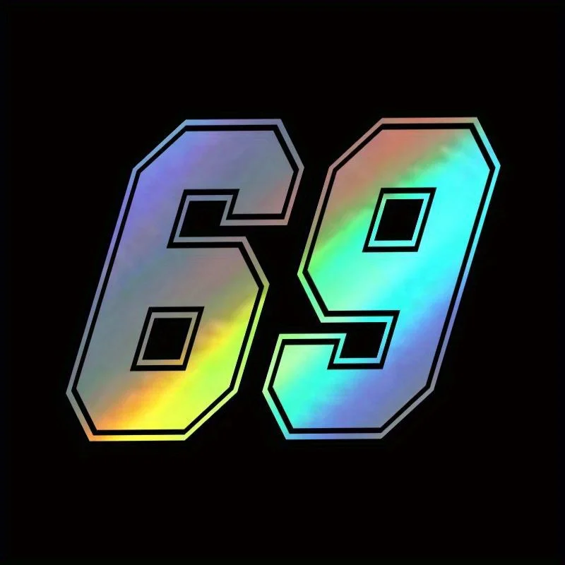 Funny 3D Number 69 Sticker Vinyl Decal Waterproof Car Motorcycle Window Weatherproof Decoration
