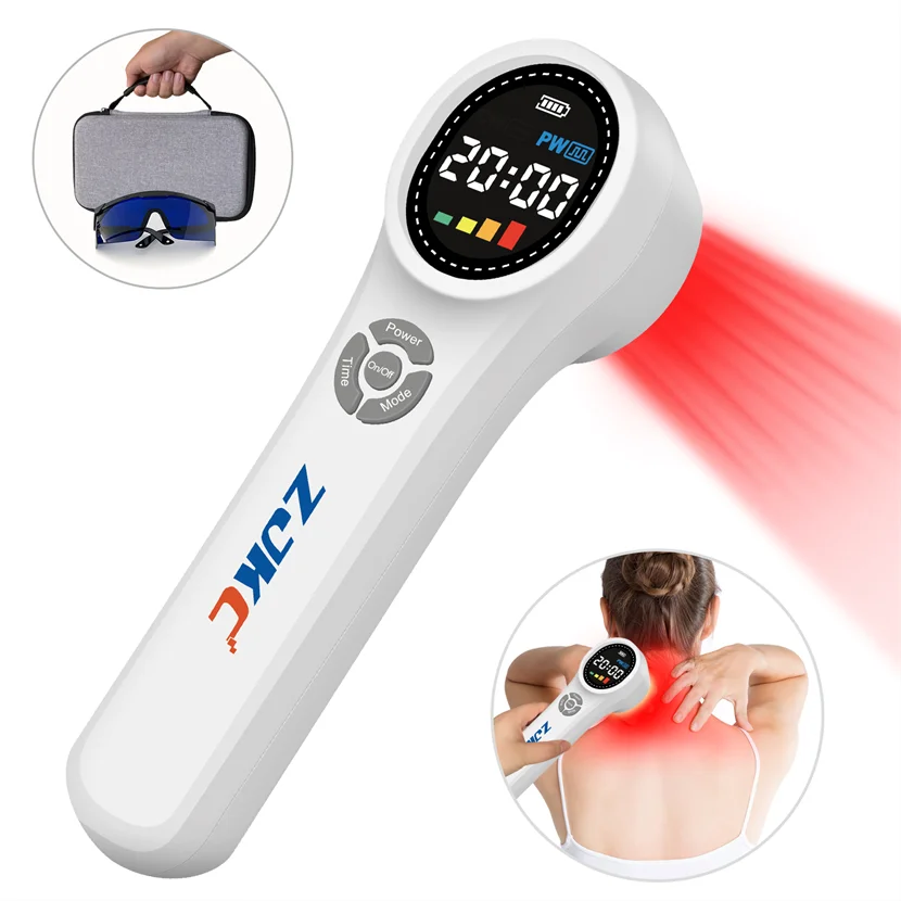 

ZJKC Low Level Laser Physiotherapy Machine for Joint Pain Hip Dysplasia 980nm 810nm 660nm Infrared Lamp for Vet Horses Dogs Cats