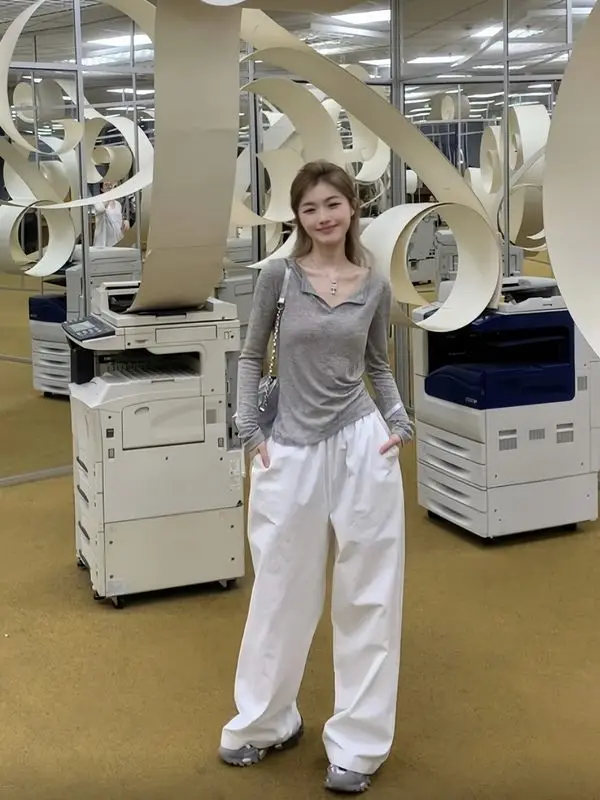 

Long Sleeve T-Shirts Womens Stylish Floral Tops Slim Fit Comfortable Autumn Street Korean Aesthetic Trendy Girls Style