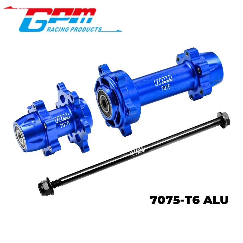 GPM MX0067 ALUMINUM 7075-T6 FRONT & REAR WHEEL HUB HEX (LARGER INNER BEARINGS) FOR LOSI 1/4 PROMOTO MX SM MOTORCYCLE RC Upgrade