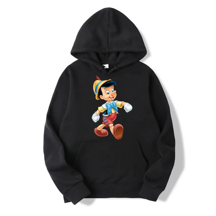 Pinocchio Yellow Women Hoodie Tops Spring Autumn 2024 New Fashion Men Pullover Cartoon Anime Couple Sweatshirt Clothes