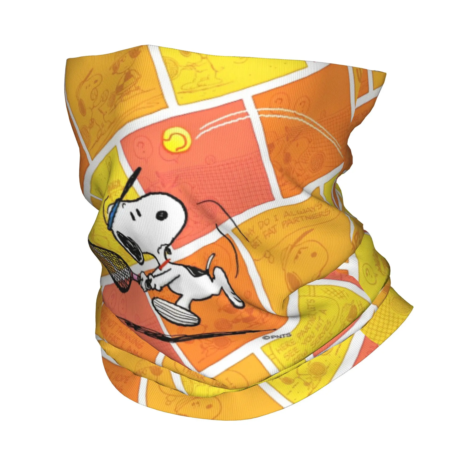 Snoopys Play Tennis Bandana Copri collo Maschera stampata Sciarpa Copricapo caldo Equitazione Unisex Adulto Inverno