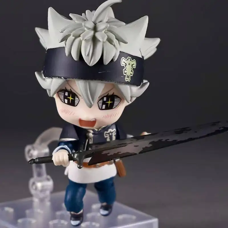 Figura de acción de PVC intercambiable Q Version Black Clover Asta 2659 con rostro intercambiable y articulado, modelo coleccionable en caja para entusiastas del anime