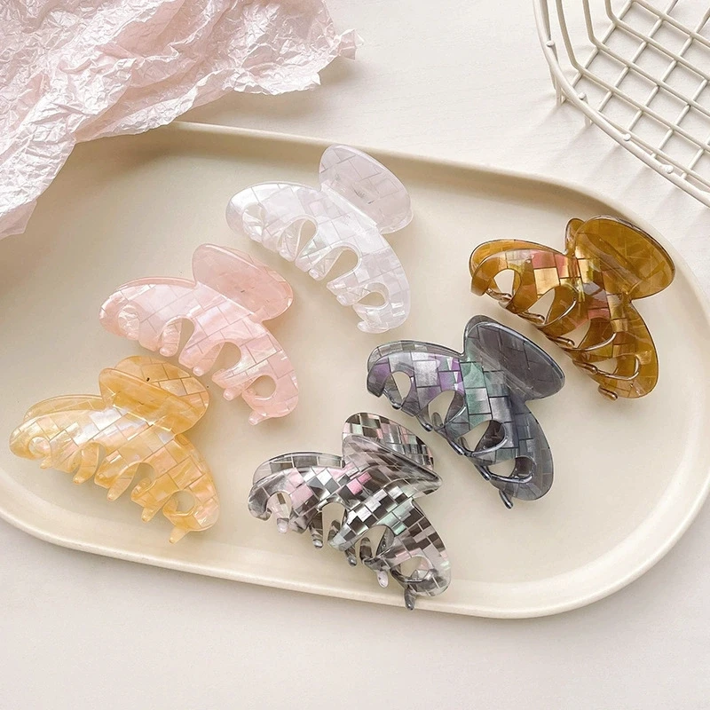 

Multi-colors French Style Hair Claw Clips Women Half-Updo Shark Jaw Hair Claw For Thick Hair Fashionable Girls Hair Accessories