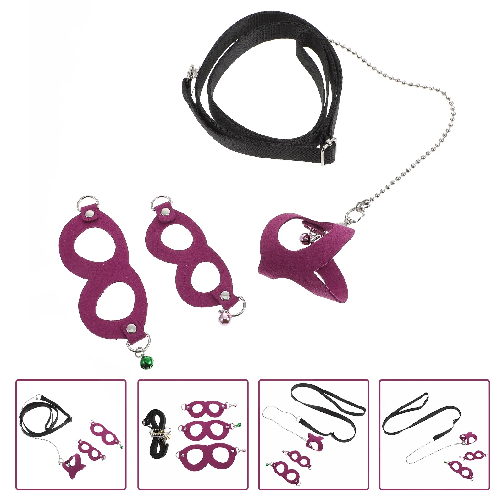 

Small Pet Leash Adjustable Traction Rope Purple Compact Lightweight for Sugar Glider Walking Harness Suitable Sizes Durable