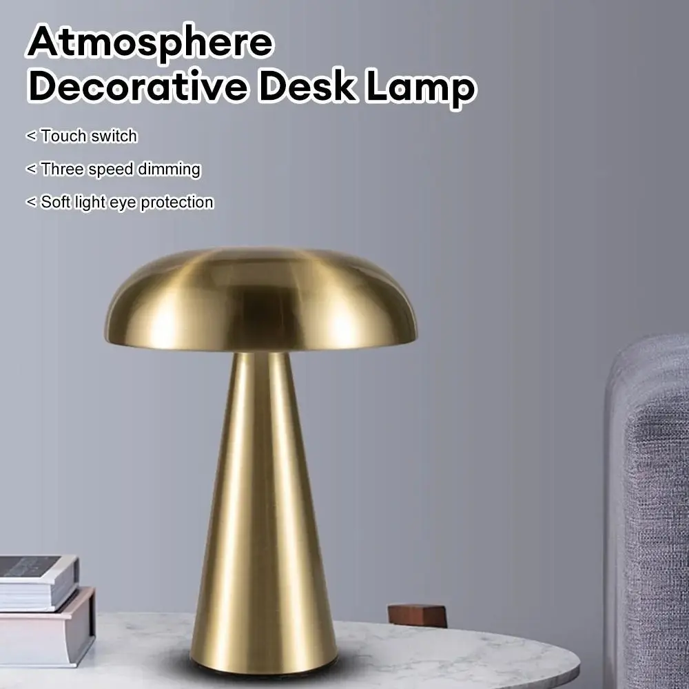 

Creative Touch Sensor Bar Table Lamp Rechargeable Dimming LED Table Lamp Desktop USB Mushroom Lamp Restaurant