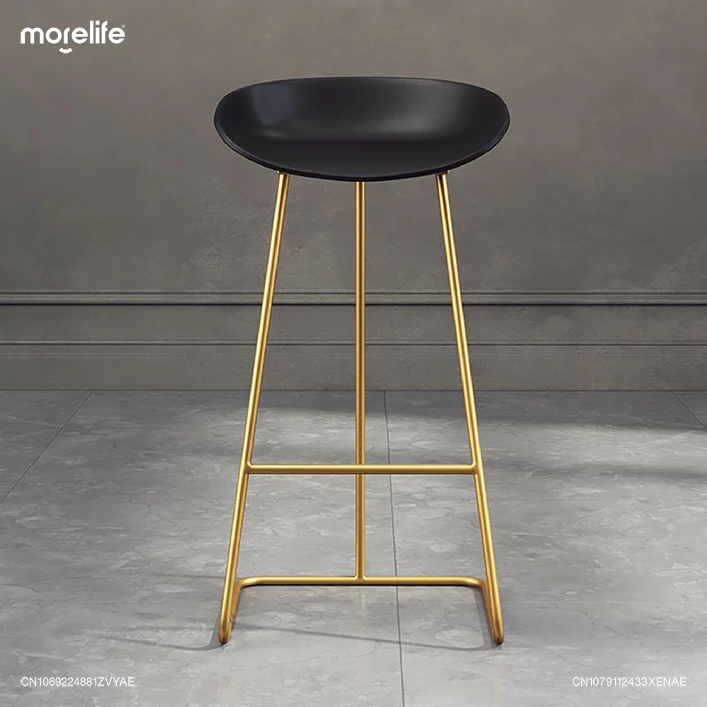 New Nordic Iron Art Bar Chairs Counter Stools Creative Modern Cashier High Feet Stool Minimalist Hotel Cafe Bar Stool Furniture