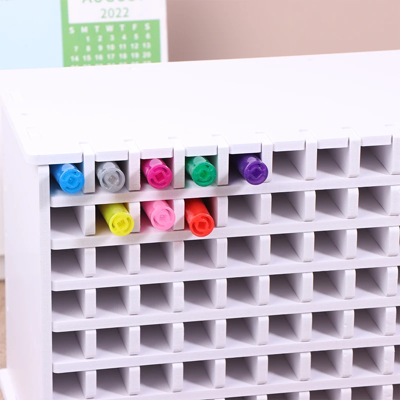 Art Marker Storage Rack, 72, 120 Marcadores, Aquarela Escovas Canetas Organizador, Suporte para Mesa