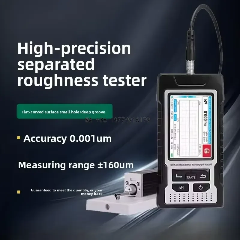 wmwmnu High Precision Split Surface Roughness Tester Handheld Gauge for Flat & Curved Surface Industrial Quality