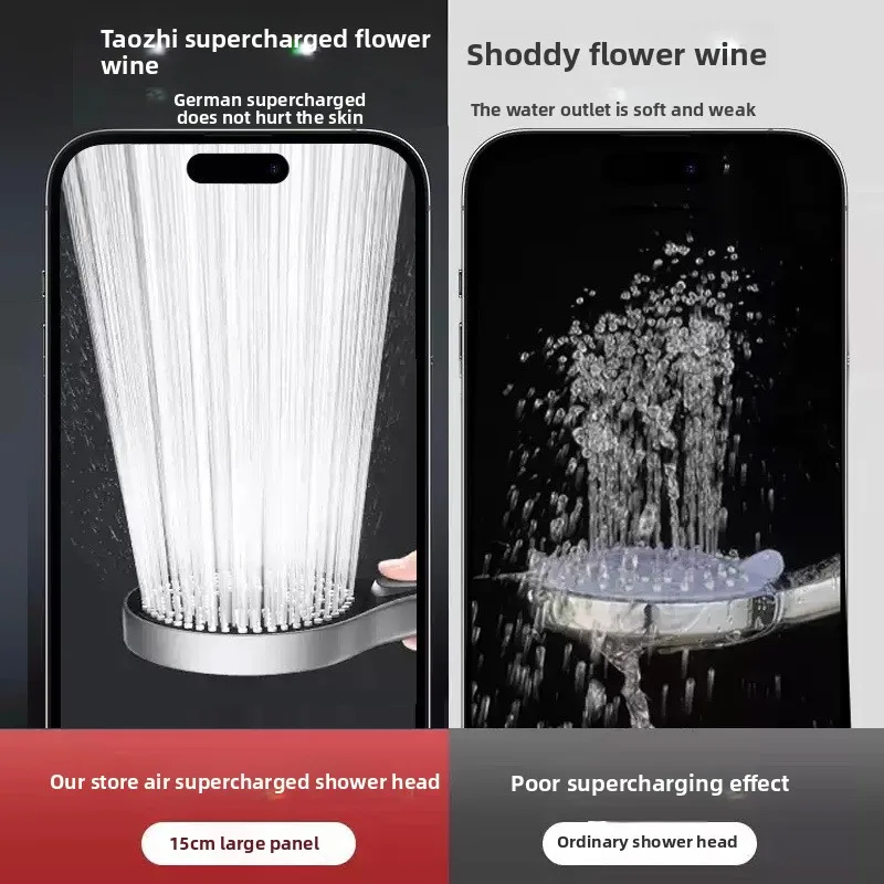 

Supercharged shower head super pressurized bathroom supercharged large water output shower head rain shower head