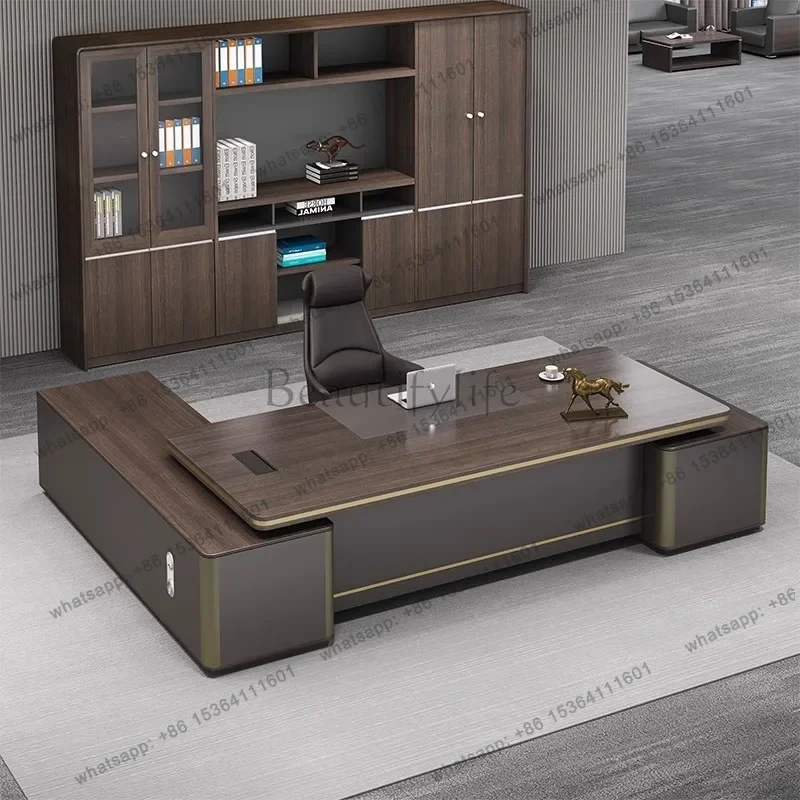 

LJYLight Luxury Unique Computer Desks European Work Storage Stand Up Office Desk Corner