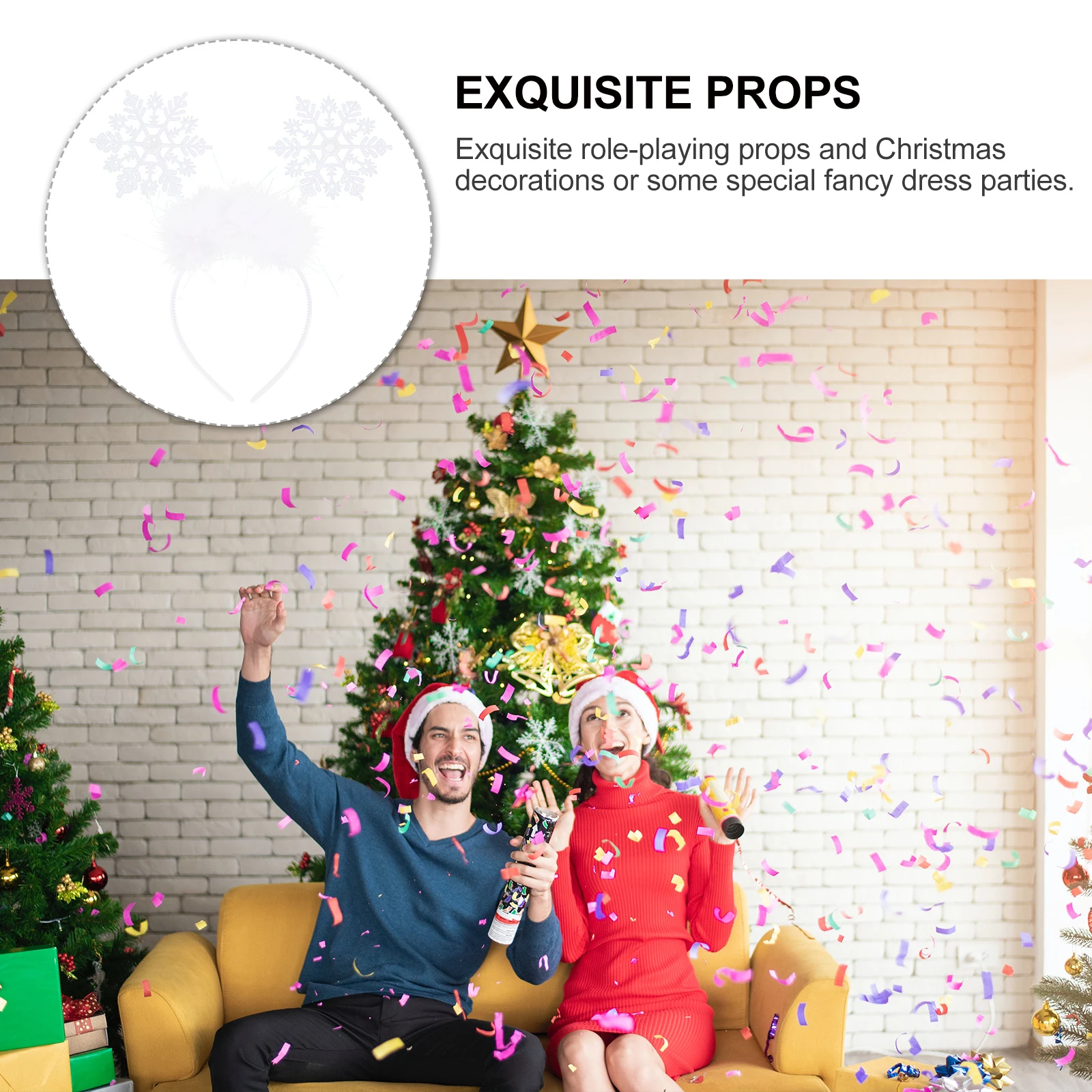

2pcs Snowflake Hairbands for Women Girls Rhinestones Christmas Party Accessories Kids Adult Headwear Stylish Xmas Hoop