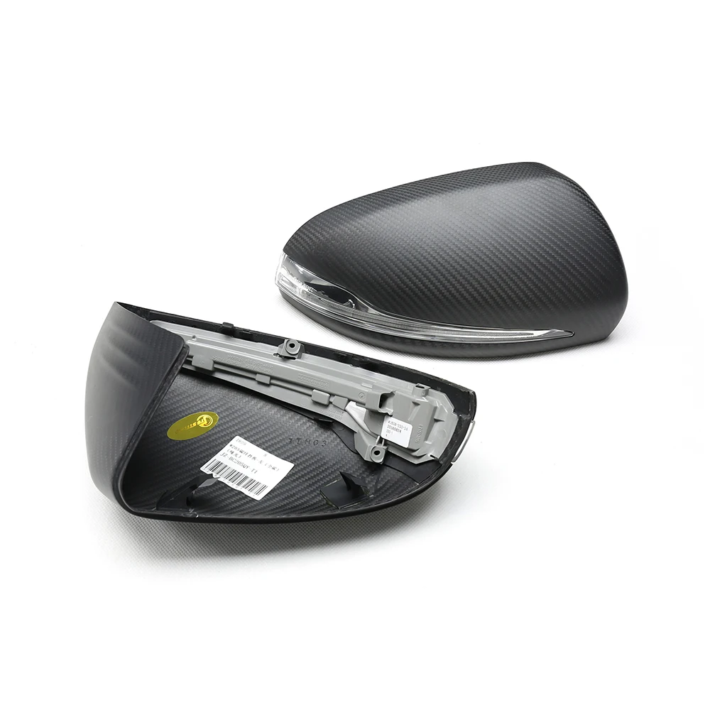 

Matt Carbon Mirrorcaps Replace for Mercedes Benz W205 W213 W222 C300 E350 S-Class CLS Full Dry Carbon Fiber Mirror Covers