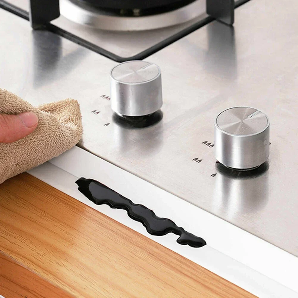 1 Roll Waterproof Tape 2M*22mm PVC Sealing Strip Bath Shower Sink Basin Edge Sealant Tape Adhensive For Home Kitchen Decoration