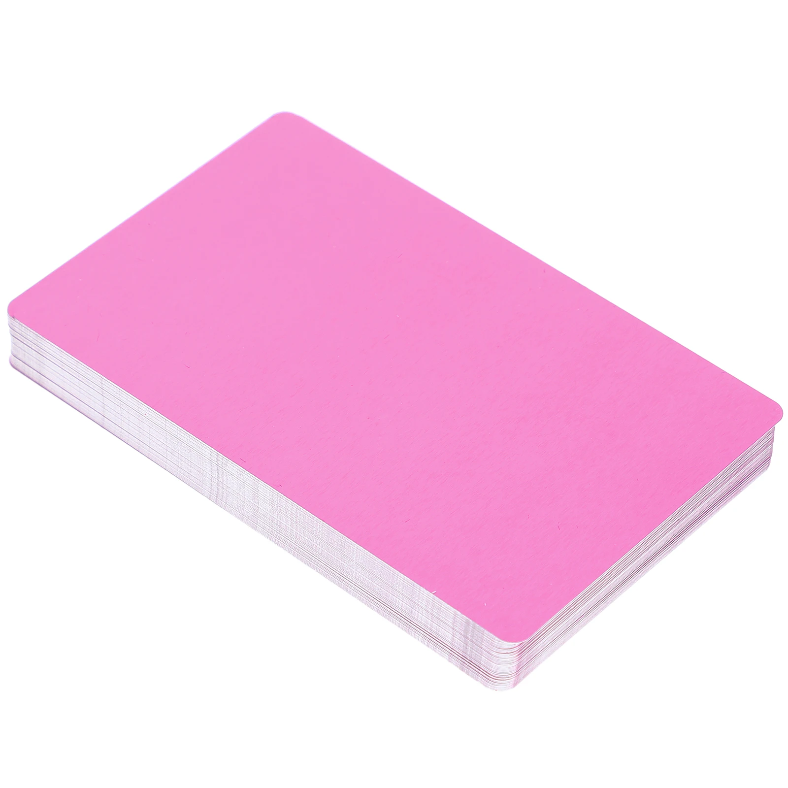 

50 Pcs Marking Business Cards Blank Aluminum Red DIY Engraver Machine Credit Card Size Portable Name Card Set
