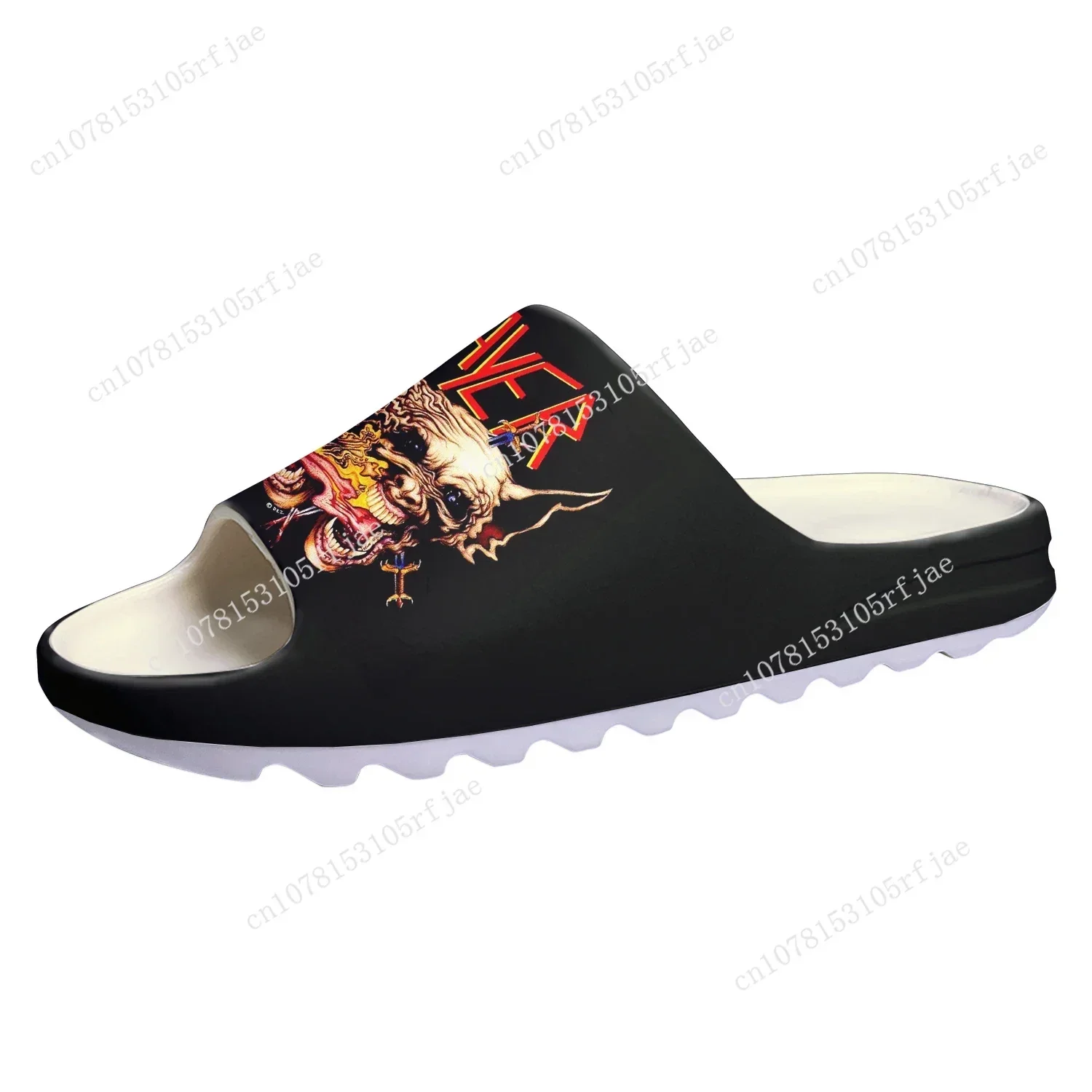 Slayer Heavy Metal Rock Band Soft Sole Sllipers Home Clogs Step on Water Shoes Mens Womens Teenager Customize on Shit Sandals