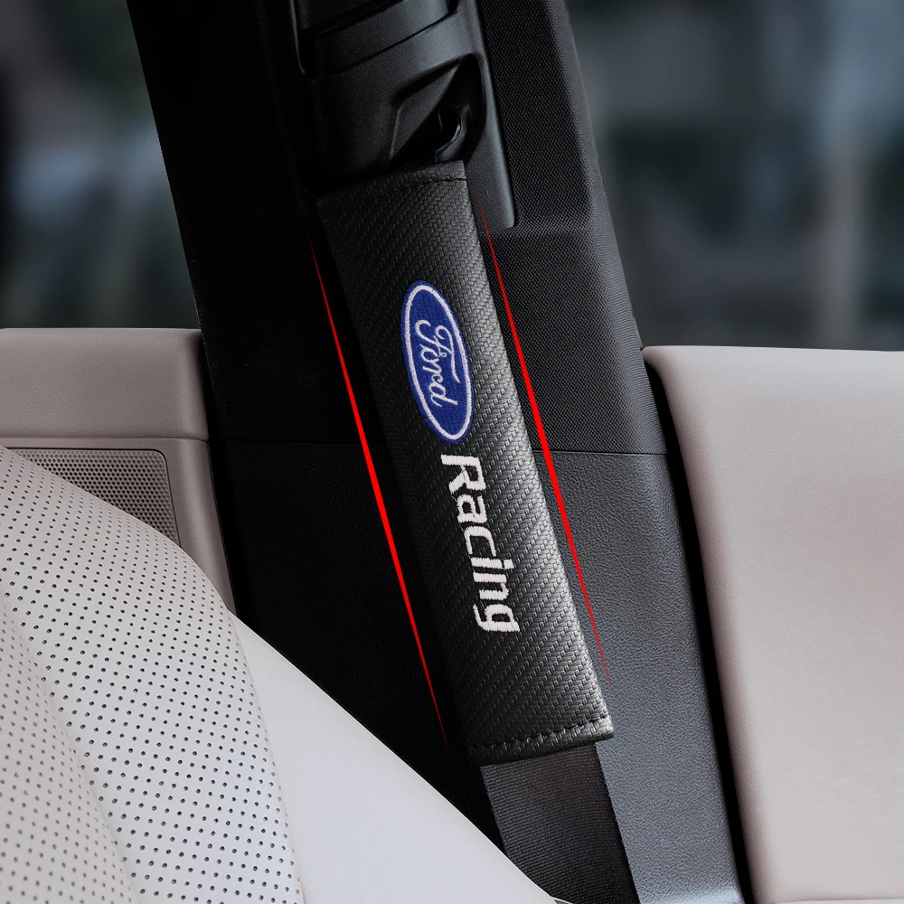 

1PC/2PCS Auto Seat Belt Cover Shoulder Pads For Ford focus Mustang Fiesta Ranger Mondeo Transit Shelby Hub Cover Car Accessories
