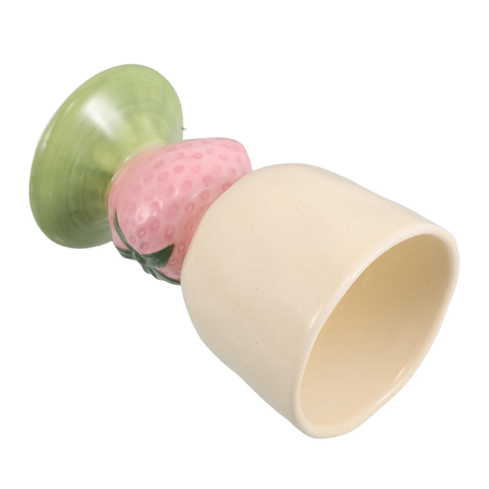 

Ceramic Fruit Goblet High-Footed Cute Cream Cup Dessert Bowl Aesthetic Coffee Tea Milk Mug for Daily Use Girls