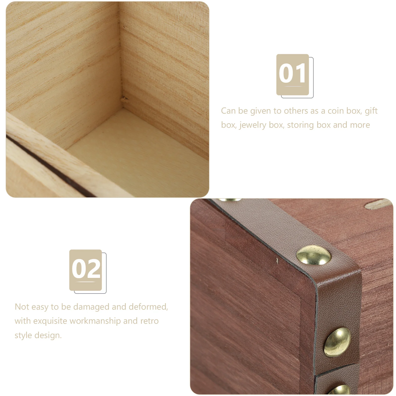 

Wooden Piggy Bank Retro Style Lock Treasure Chest Coin Storage Box Vintage Saving Jar Money Saving Jar Wooden Piggy Bank