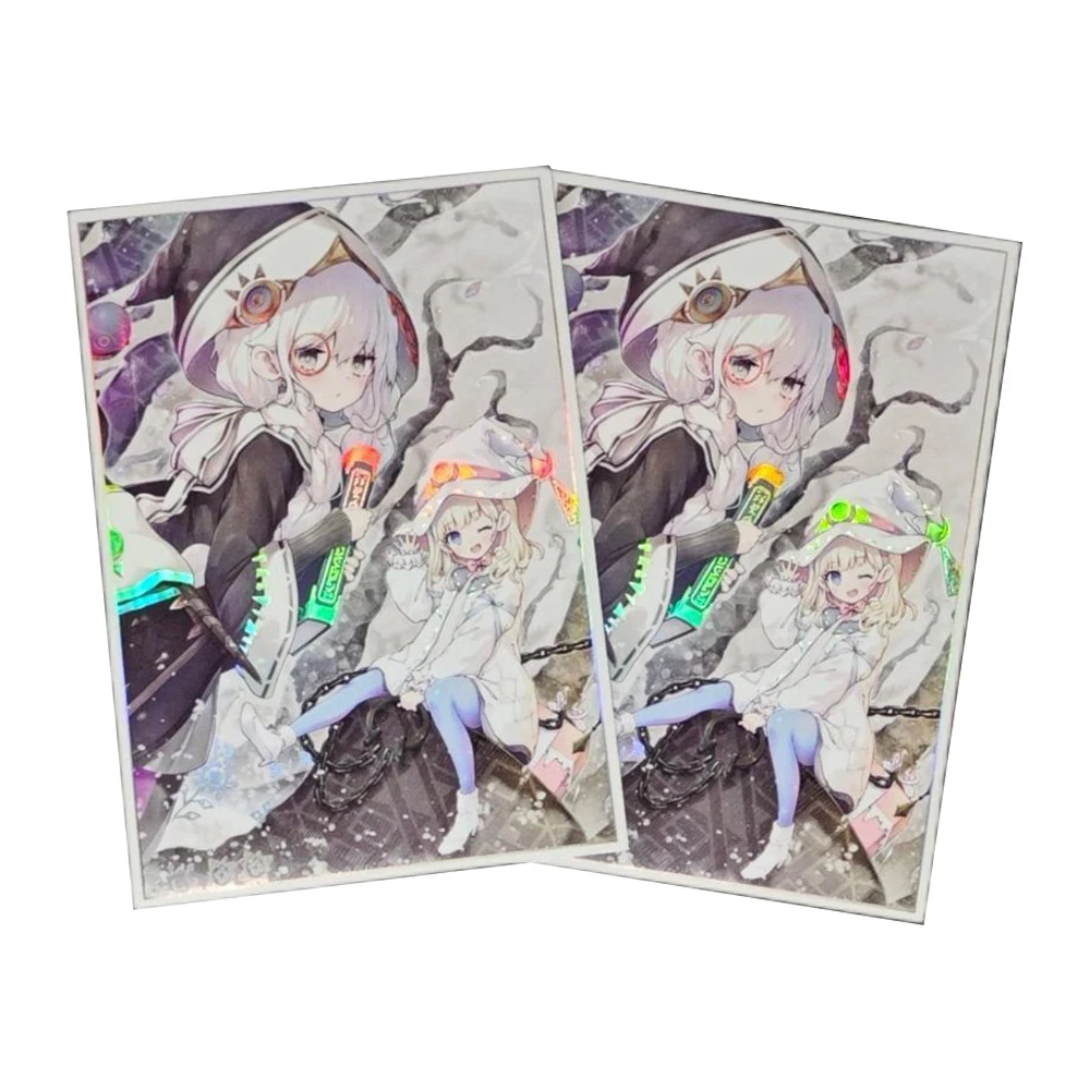 63X90Mm 50Pcs/set Diy Yu-Gi-Oh! Elzette of The White Forest Card Sleeve Color Flash Ygo Card Protection Cover Anime Card Gift