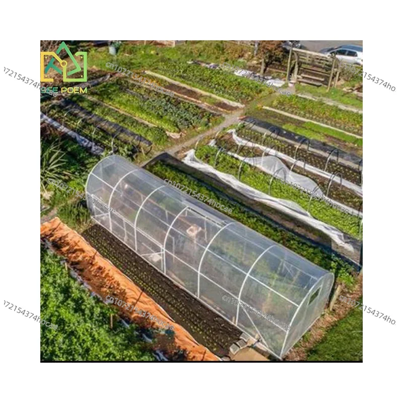 Clear Garden Tunnel Greenhouse with Garden supplies