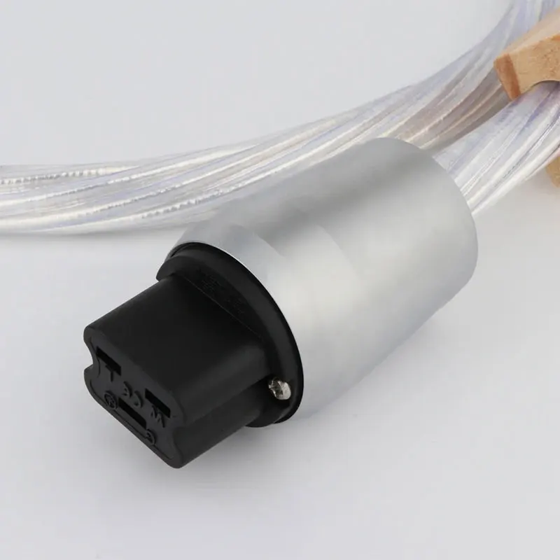 Câble d'alimentation ca C15/C19 20A HK, cordon d'alimentation HiFi Standard britannique avec amplificateur de prise d'alimentation britannique plaqué or