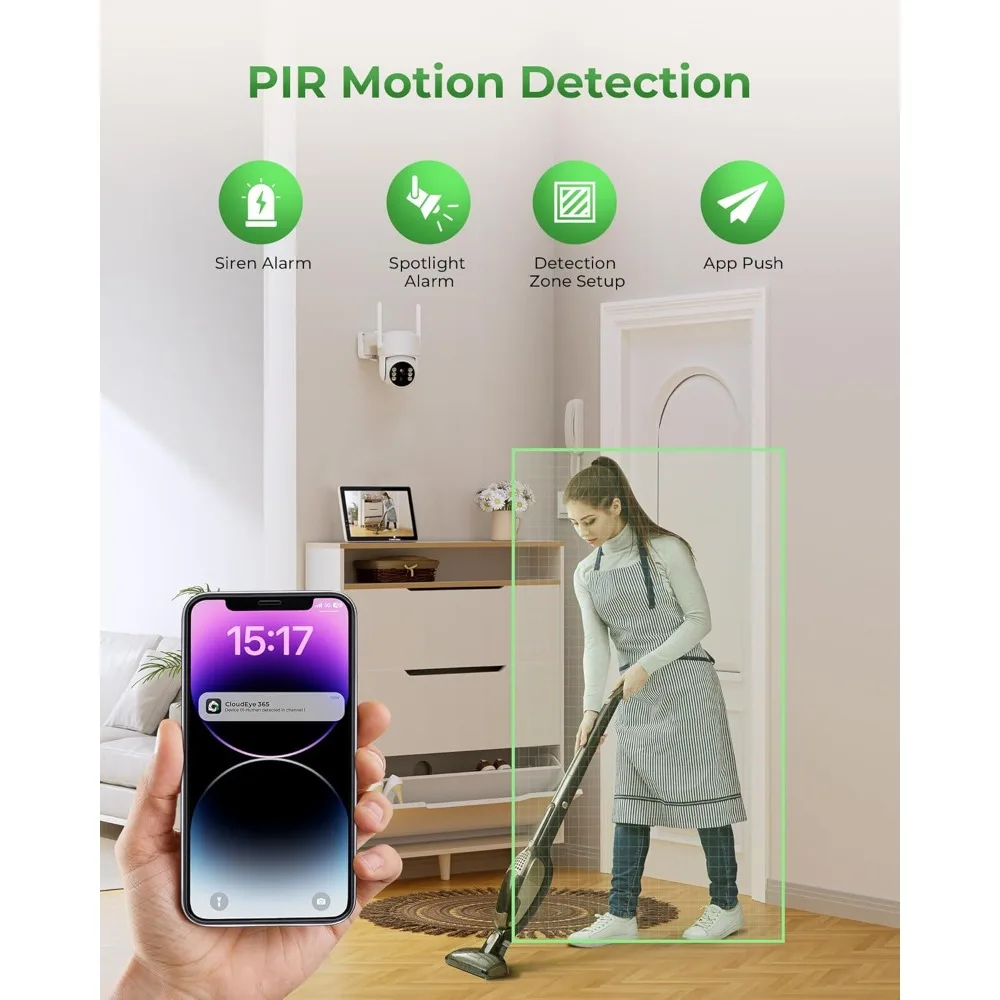 Solar Security Cameras Wireless Outdoor with 10" Monitor, 10CH NVR 2K Solar Home Security Camera System