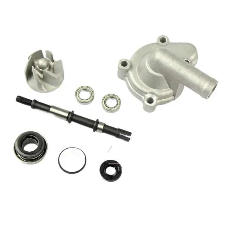 Water Pump Assembly with Bearing Kit and Oil Seal Shaft Cover Compatible with CFMOTO 250 ATV Big Sheep CF250 Engine Cooling