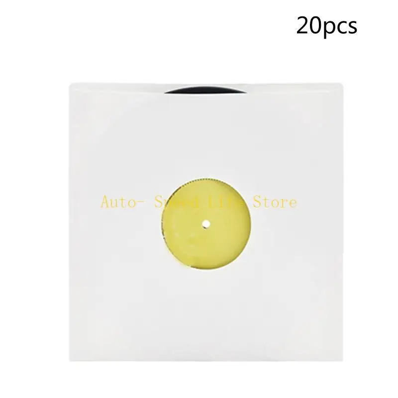02DA 20Pcs DVD Clear Blu-ray Sleeves Paper Bag Cover Wallet Envelopes Disc for Case