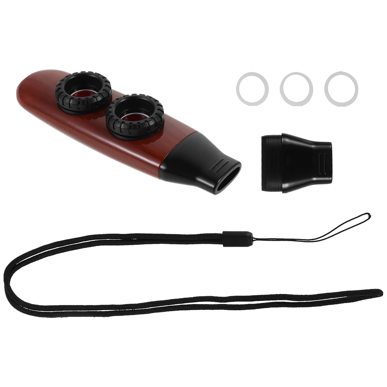 

Plastic Kazoo Set Dual Hole Musical Instrument For Performance Beginner Portable Small Kazoo Lanyard Festival Party Guitar