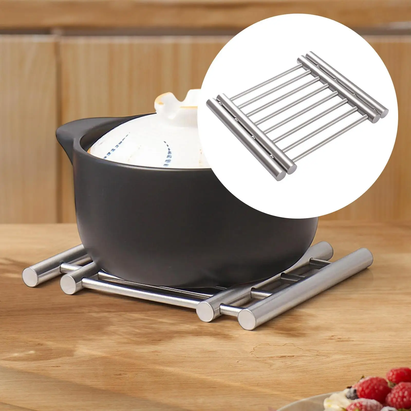 Stainless Steel Trivet Stainless Steel Pot Trivet Expandable Multipurpose Mat for Pots and Pan for Apartment Kitchen Bar Cafe
