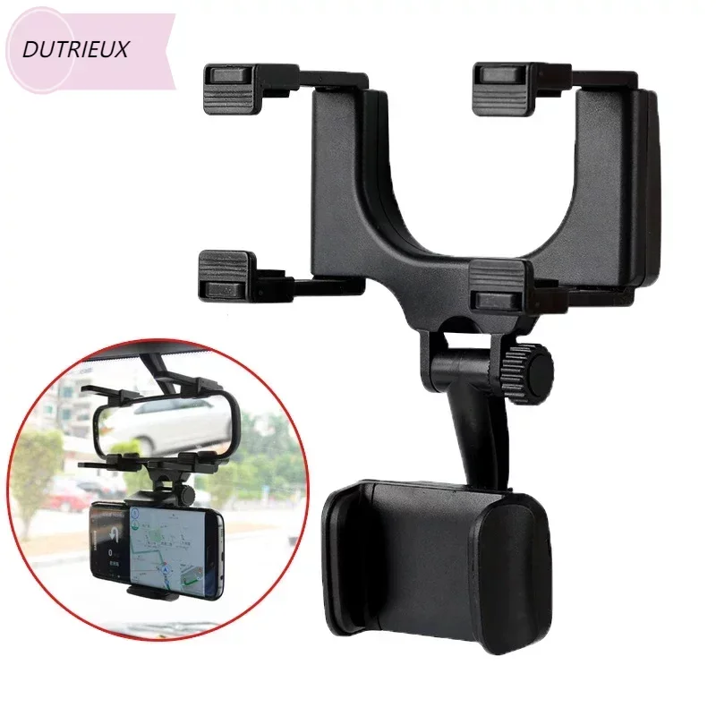 

Car Phone Holder Rearview Mirror Holder Navigation Dashcam Fixed Clip Rotatable Safety Car Mobile Phone Stand Won't Block Sight