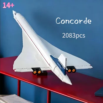 2026 2083 elementy Hot Toy Airbus Concorde 10318 Klocki do składania Supersoniczny Samolot Pasażerski Model Proma Kosmicznego Edukacyjny Prezent Urodzinowy