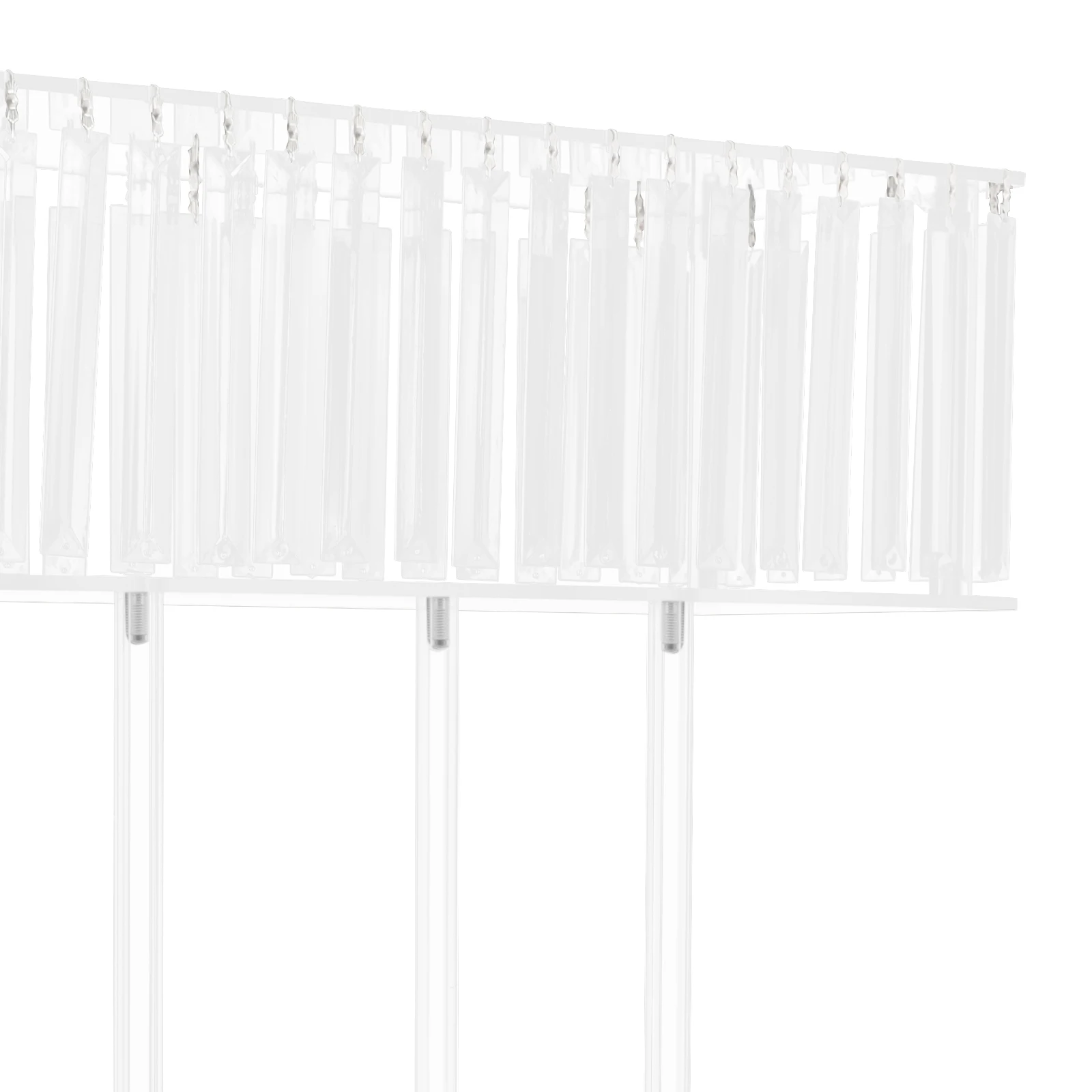 حامل زهور شفاف حديث مادة أكريليك 4 قضبان دعم، تصميم قابل للإزالة ديكور DIY، مثالي لحفلات الزفاف/الحفلات/العرض المنزلي #6