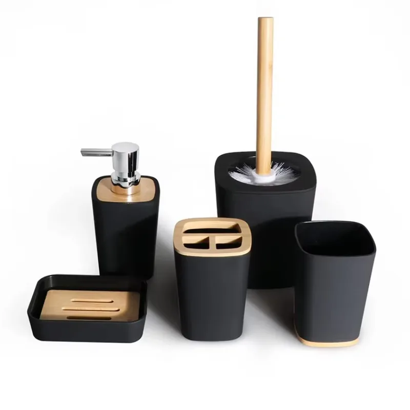 

Factory Direct Sales Bamboo Bath Set Bathroom Products Bathroom Sets Bathroom Accessories