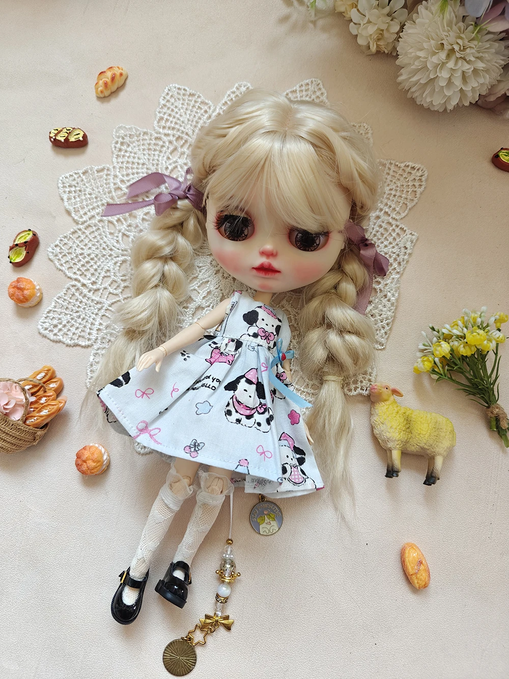 ブライス人形服かわいいデイリースリップドレスセット服 Ymy Licca Azones Ob22 24 27 YMY 人形アクセサリー