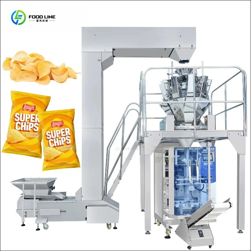 Customized Automatic  Vertical Granule Packaging Machine With Multi-head Scale For Snack