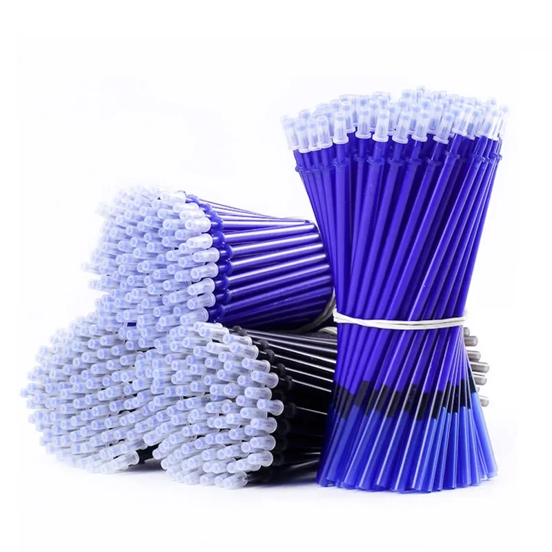 100 Stück löschbare Gelschreibstift-Nachfüllminen, 0,5 mm, blaue/schwarze/rote Tinte, löschbarer Stift, abwaschbarer Griff, Büro- und Schulbedarf, Schreibzubehör. – Detail 4